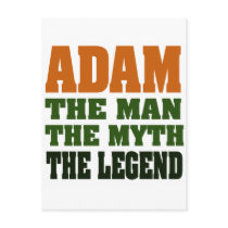 Adam - the Man, the Myth, the Legend! postcards by aesthete Adam - the Man, the Myth, the Legend! postcards