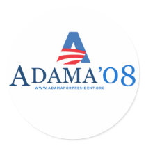 Adama Round Sticker - 3"
