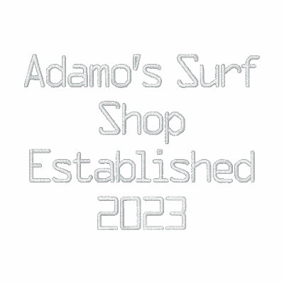 Adamo's Surf Shop Embroidered Hooded Sweatshirt by Adamophoto