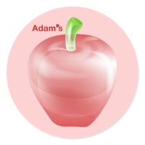 Adam's Apple Round Sticker