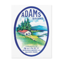 Adams Brand Vintage Grocery Label postcards