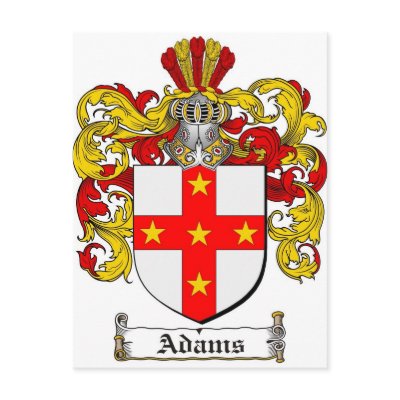 Adams Coat of Arms / Adams Family Crest Post Card by Coat_of_Arms_Steins