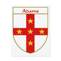 Adams Coat of Arms/Family Crest postcards