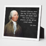Adams Democracy Quote Display Plaque
