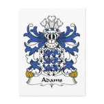 Adams Family Crest Post Card