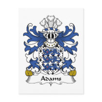 Adams Family Crest Post Card