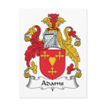 Adams Family Crest Postcard