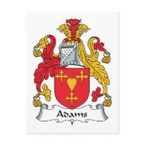 Adams Family Crest Postcard