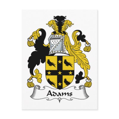 Adams Family Crest Postcards by coatsofarms