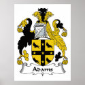 Adams Family Crest posters