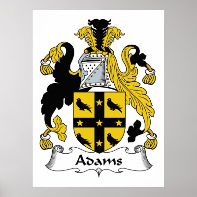 Adams Family Crest Poster by coatsofarms