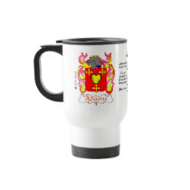 Adams Family Crest Travel Mug