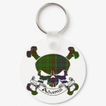 Adams Tartan Skull Keychain by Scottish_Tartans Adams Tartan Skull Keychain