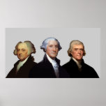 Adams, Washington, and Jefferson -- Border Posters