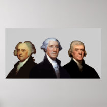 Adams, Washington, and Jefferson -- Border Posters