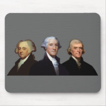 Adams, Washington, and Jefferson Mouse Pads