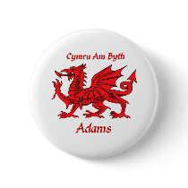 Adams Welsh Dragon Pinback Buttons