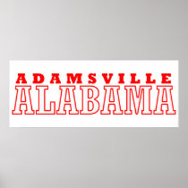 Adamsville, Alabama City Design Print