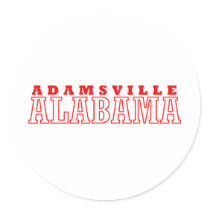 Adamsville, Alabama City Design Round Sticker