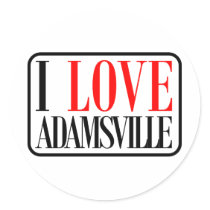 Adamsville, Alabama City Design Round Stickers