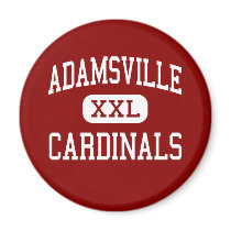 Adamsville - Cardinals - High - Adamsville Fridge Magnet