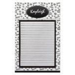 Add Her Name Black and White Designer Stationary stationery