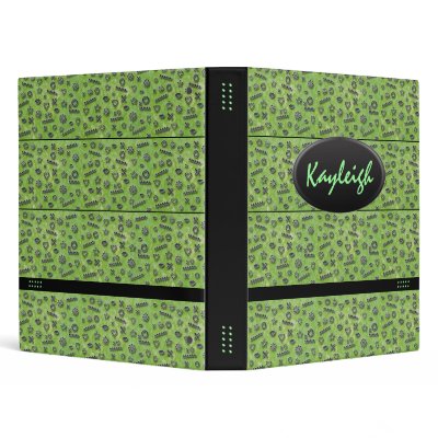 Add Her Name Green Designer Binder by Paper_Passion