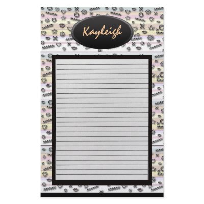 Add Her Name Pastel Designer Stationary Stationery Design by Paper_Passion