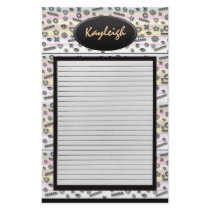 Add Her Name Pastel Designer Stationary Stationery Design