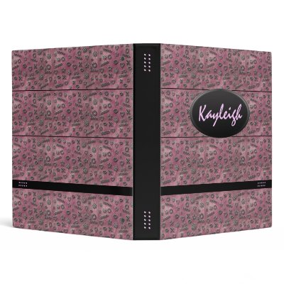 Add Her Name Pink Designer Binder by Paper_Passion