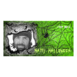 Add Image Halloween Photo Card Green