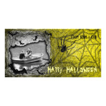 Add Image Halloween Photo Card Yellow