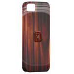 Add Initial Cool Varnished Wood Look iPhone 5 Case