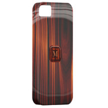 Add Initial Cool Varnished Wood Look iPhone 5 Case