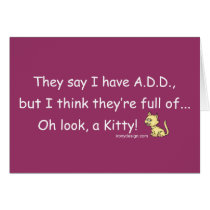 ADD Kitty Humor cards by ironydesign ADD Kitty Humor cards