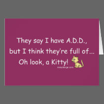 ADD Kitty Humor cards by ironydesign ADD Kitty Humor cards