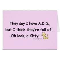 ADD Kitty Humor cards by ironydesign ADD Kitty Humor cards