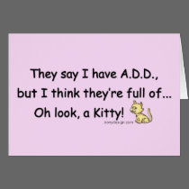 ADD Kitty Humor cards by ironydesign ADD Kitty Humor cards