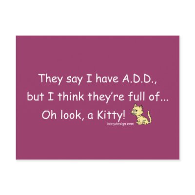 ADD Kitty Humor Post Cards by ironydesign