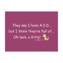 ADD Kitty Humor postcards