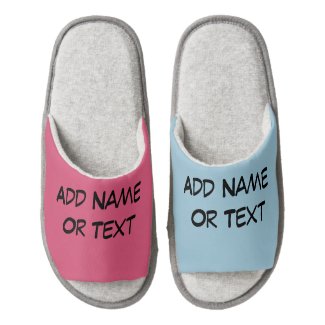 Add Name Text Change Colors Slippers Pair Of Open Toe Slippers