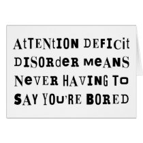ADD Never Bored Greeting Card