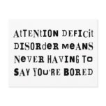 ADD Never Bored Postcards
