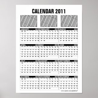 Print  Calendar 2011 on Add Photo Calendar 2011 Poster 1 Print