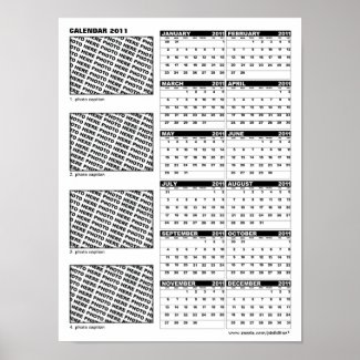 Print  Calendar 2011 on Add Photo Calendar 2011 Poster 2 With Photo Captio Print