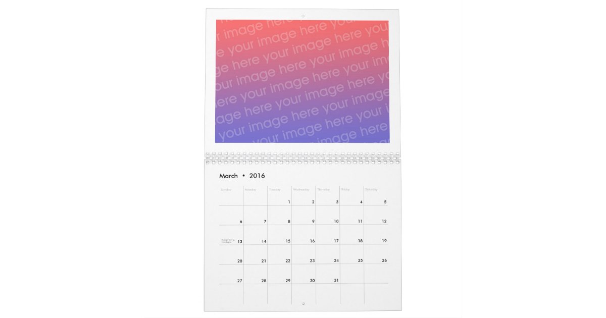 Add Photo Custom Printed Calendar Zazzle