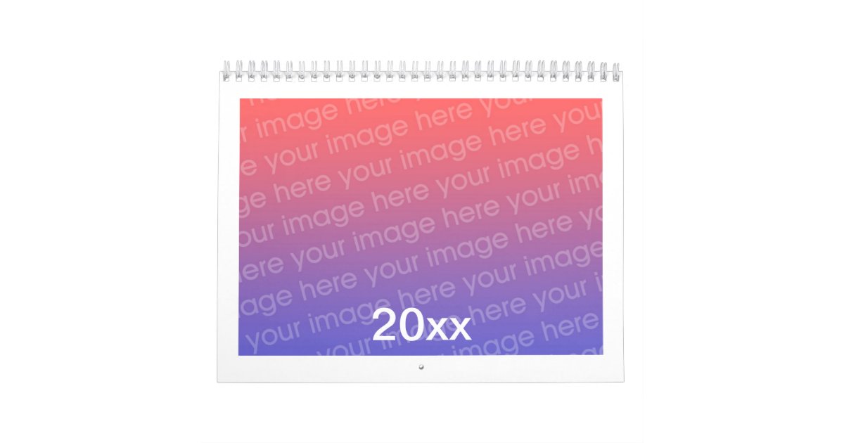 Add Photo Custom Printed Calendar Zazzle