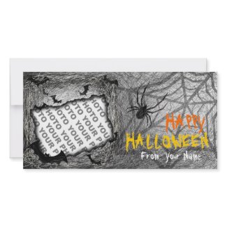 Add Photo Halloween Photo Card Bats Spider Horizon photocard