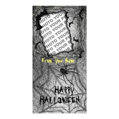 Add Photo Halloween Photo Card Bats Spider Vertica by pixibition