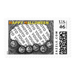Add Photo Happy Halloween Postage stamp